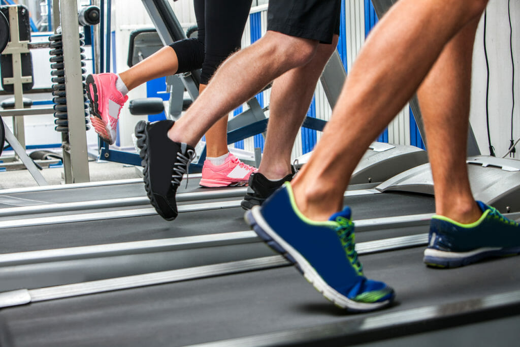 people running on treadmills