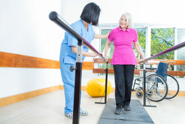older women relearning to walk after surgery