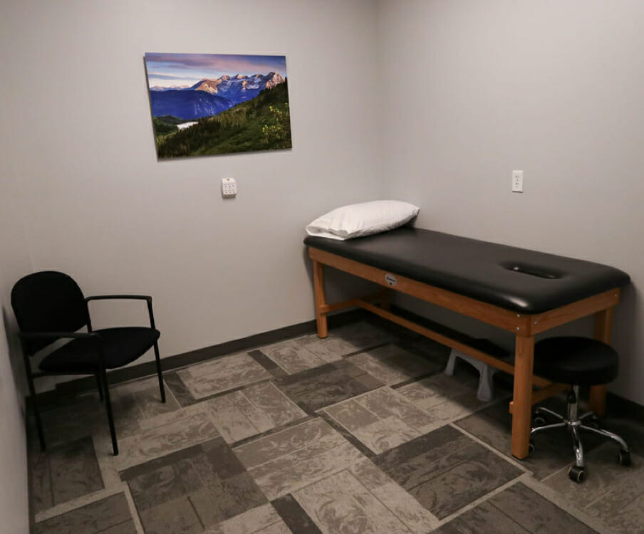 private exam room in Saratoga Springs physical therapy office